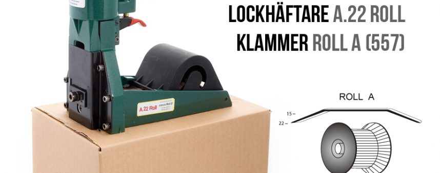 Lockhäftare a.22 Roll Pneumatisk klammer A eller 557 Kartonghaftare