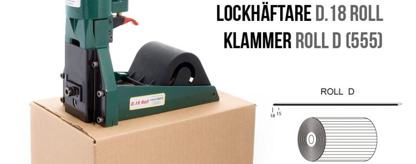 Lockhäftare D.18 Roll Pneumatisk-klammer D eller 555 Kartonghäftare