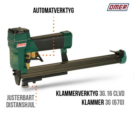 Klammerverktyg 3G.16 CLVD Automatverktyg långt magasin