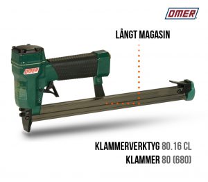klammerverktyg 80.16 cl långt magasin