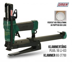 Klammertång PL65.16 LJ-03 papptuber för klammer 65