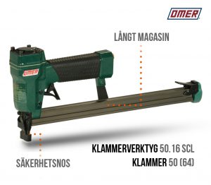 Klammerverktyg 50.16 SCL säkerhetsnos långt magasin