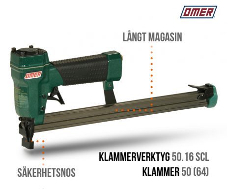 Klammerverktyg 50.16 SCL säkerhetsnos långt magasin