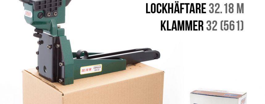 Lockhäftare 32.18m manuell klammer 32 kartonghäftare