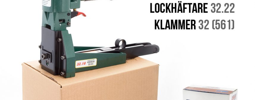 Lockhäftare 32.22 pneumatisk klammer 32 kartonghäftare